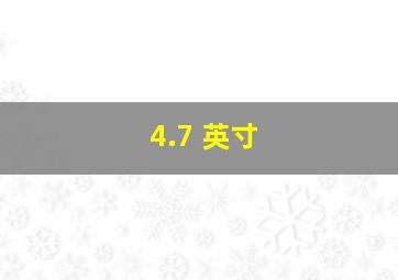 4.7 英寸